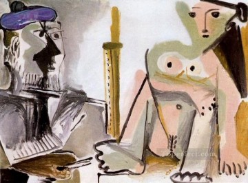 アーティストとそのモデル 5 1964 年の抽象的なヌード Oil Paintings